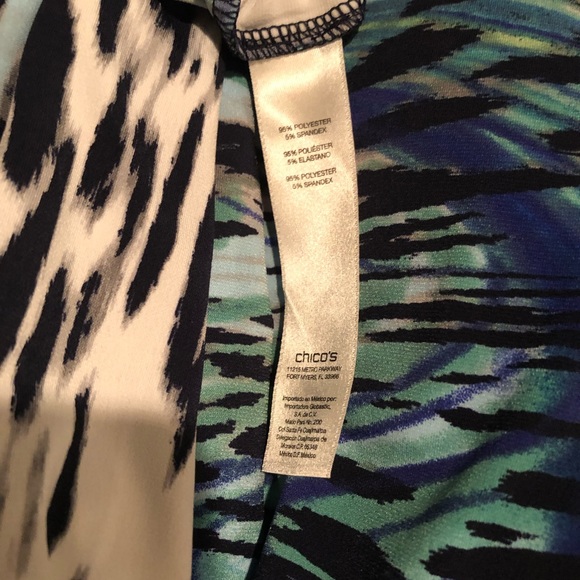 Chicos Dress stretch knit multicolor-abstract size 1 - Picture 8 of 9